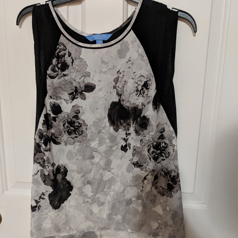 Vera Wang dress shirt, black and white, sz Medium